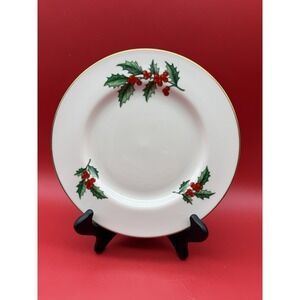 Rare Vintage PICKARD China HOLLY 8.25" Salad Plate